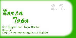 marta topa business card